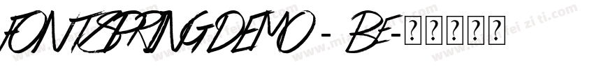 FONTSPRING DEMO - Be字体转换